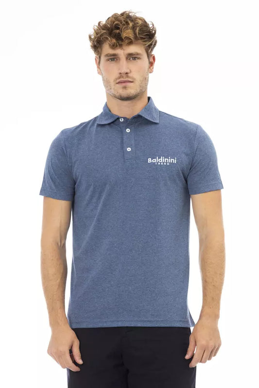 Polo da Uomo in Cotone Blu Baldinini Trend