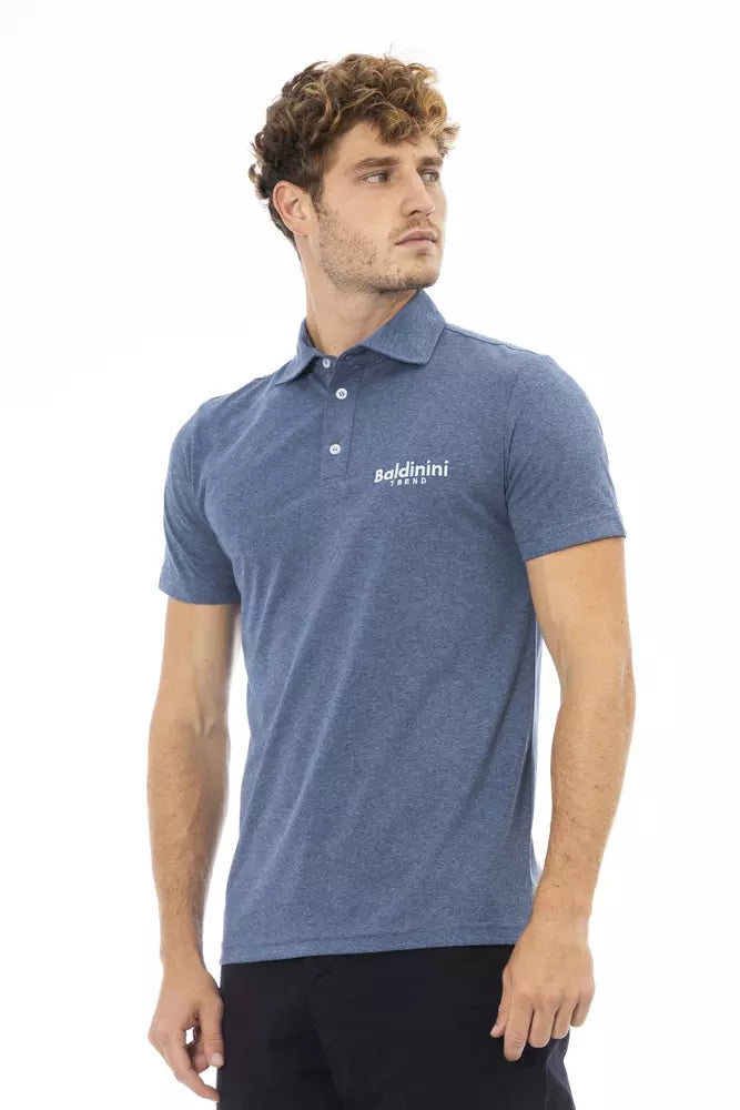 Polo da Uomo in Cotone Blu Baldinini Trend