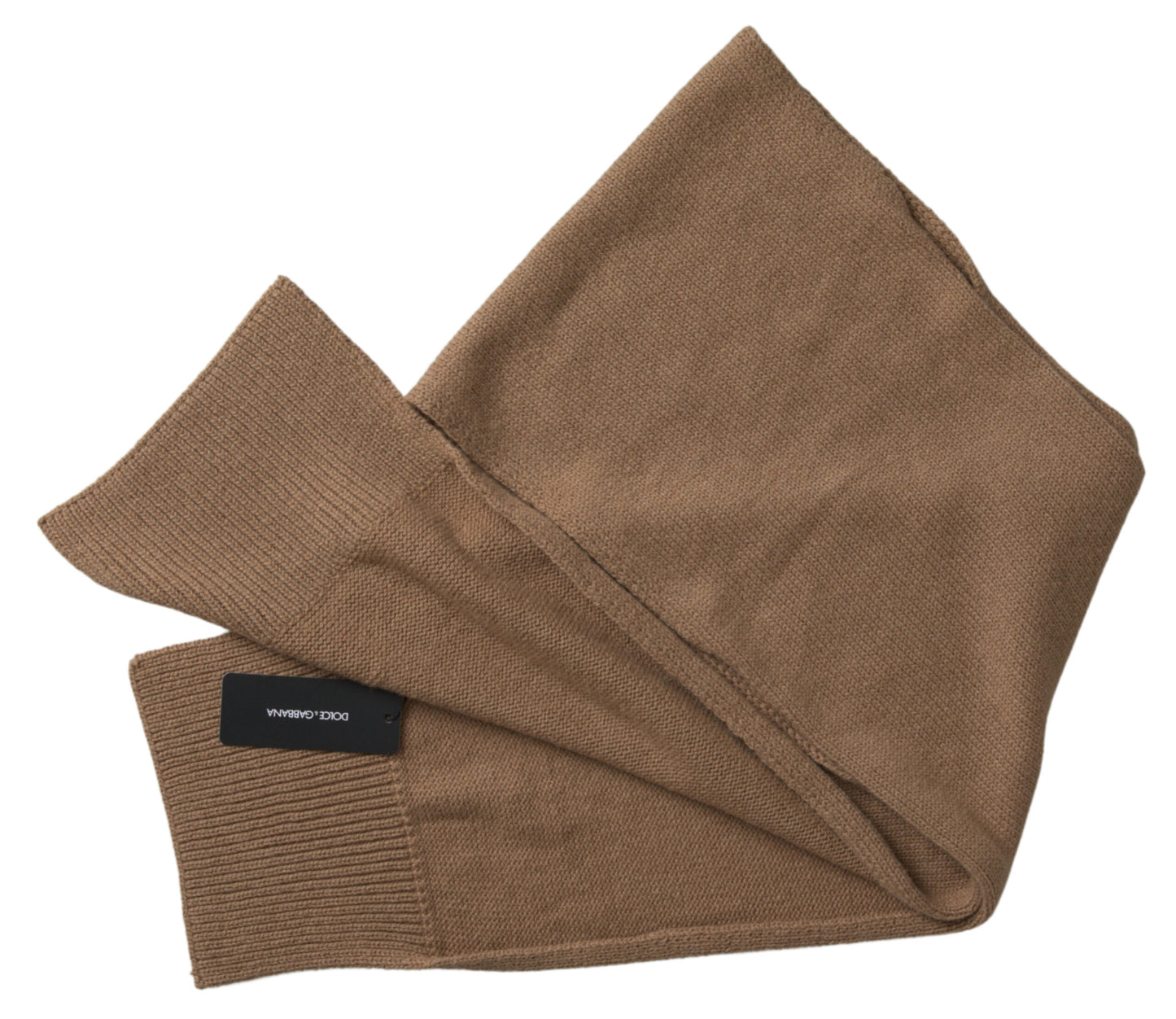 Sciarpa Foulard con scialle avvolgente in cammello lavorato a maglia marrone