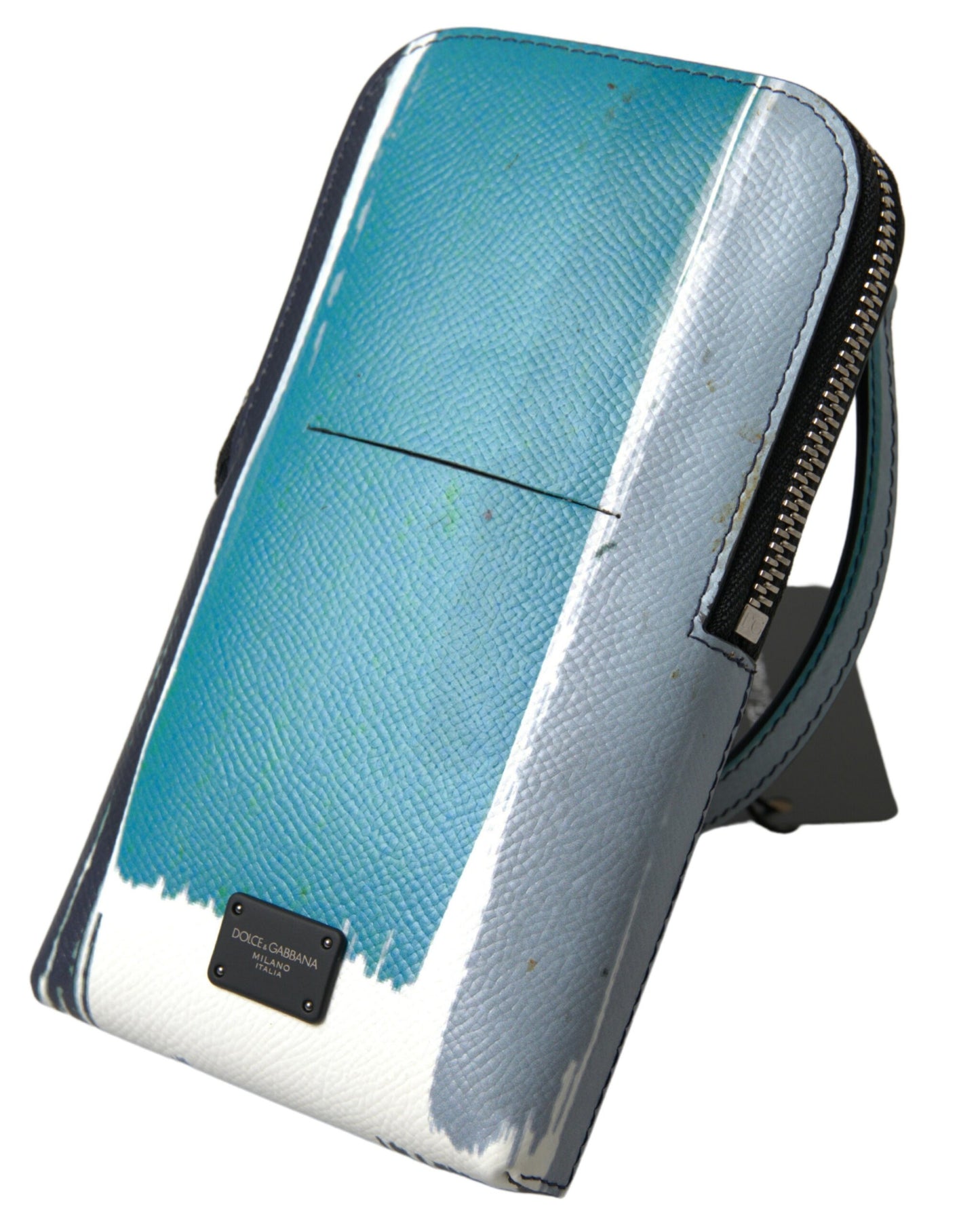 Bolso cruzado de cuero azul para hombre con bandolera para teléfono