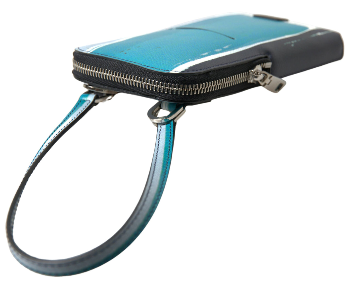 Bolso cruzado de cuero azul para hombre con bandolera para teléfono