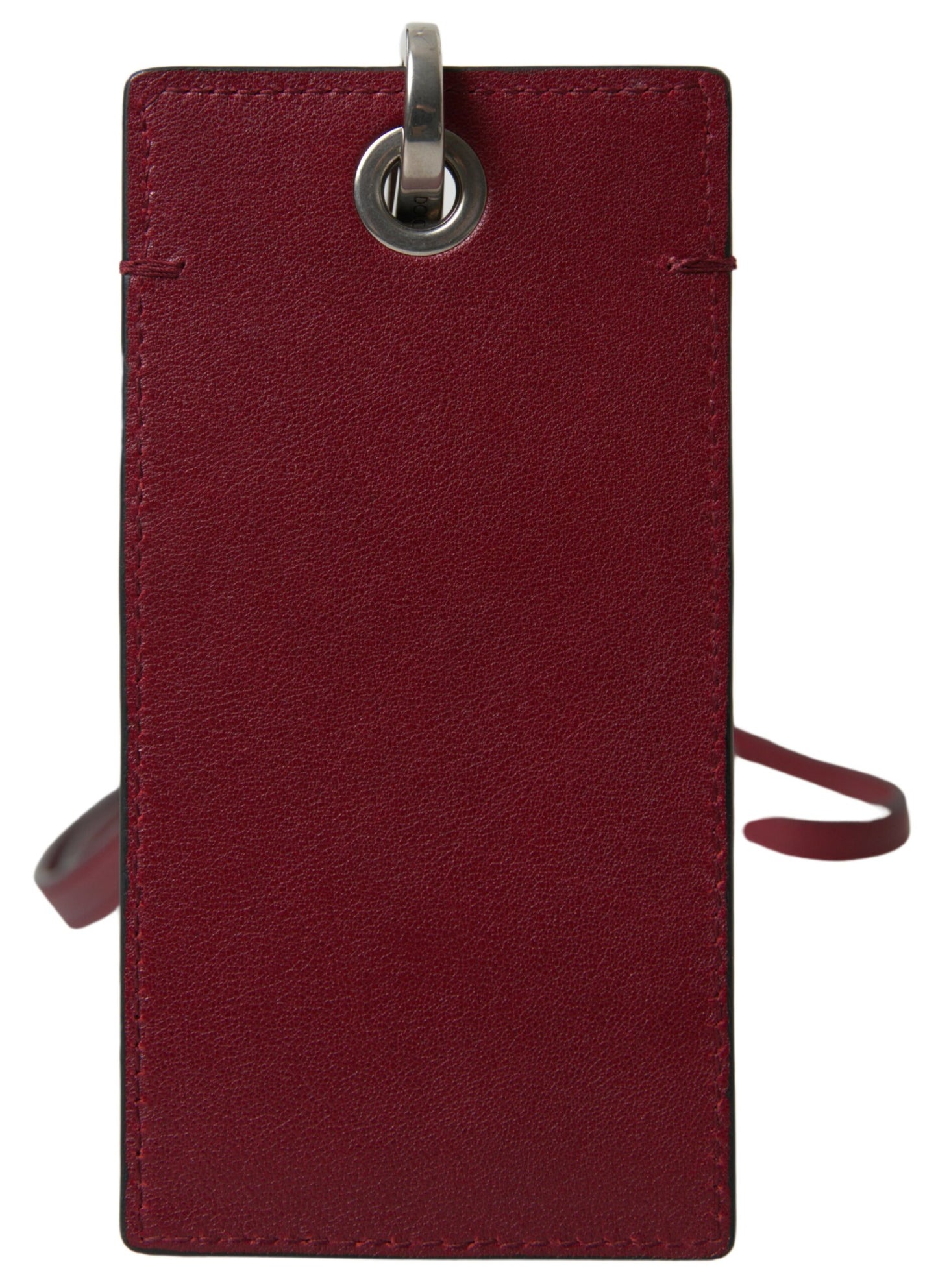 Cartera de hombre con tarjetero delgado y cordón de cuero rojo