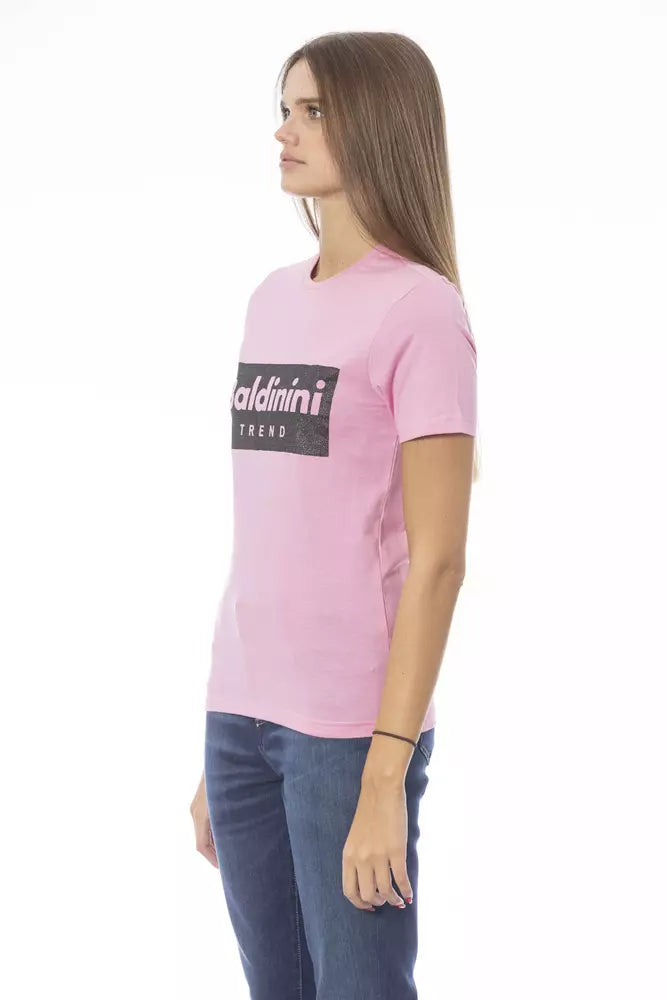 Tops y camiseta de algodón rosa