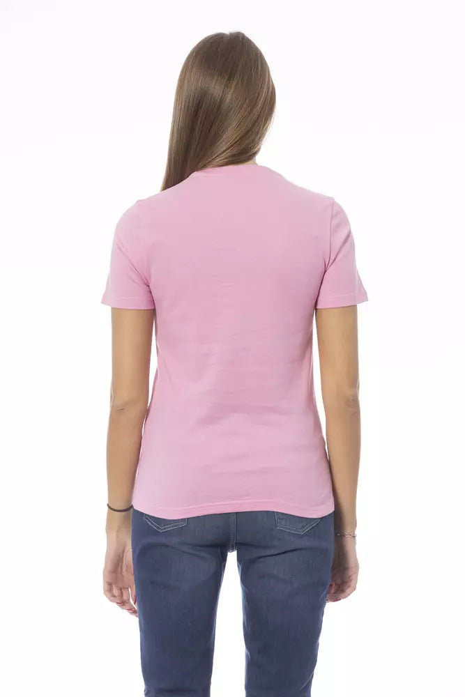 Tops y camiseta de algodón rosa