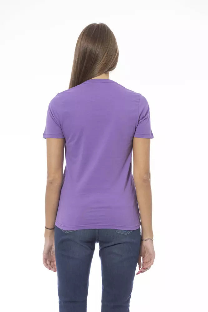 Tops y camiseta de algodón morado