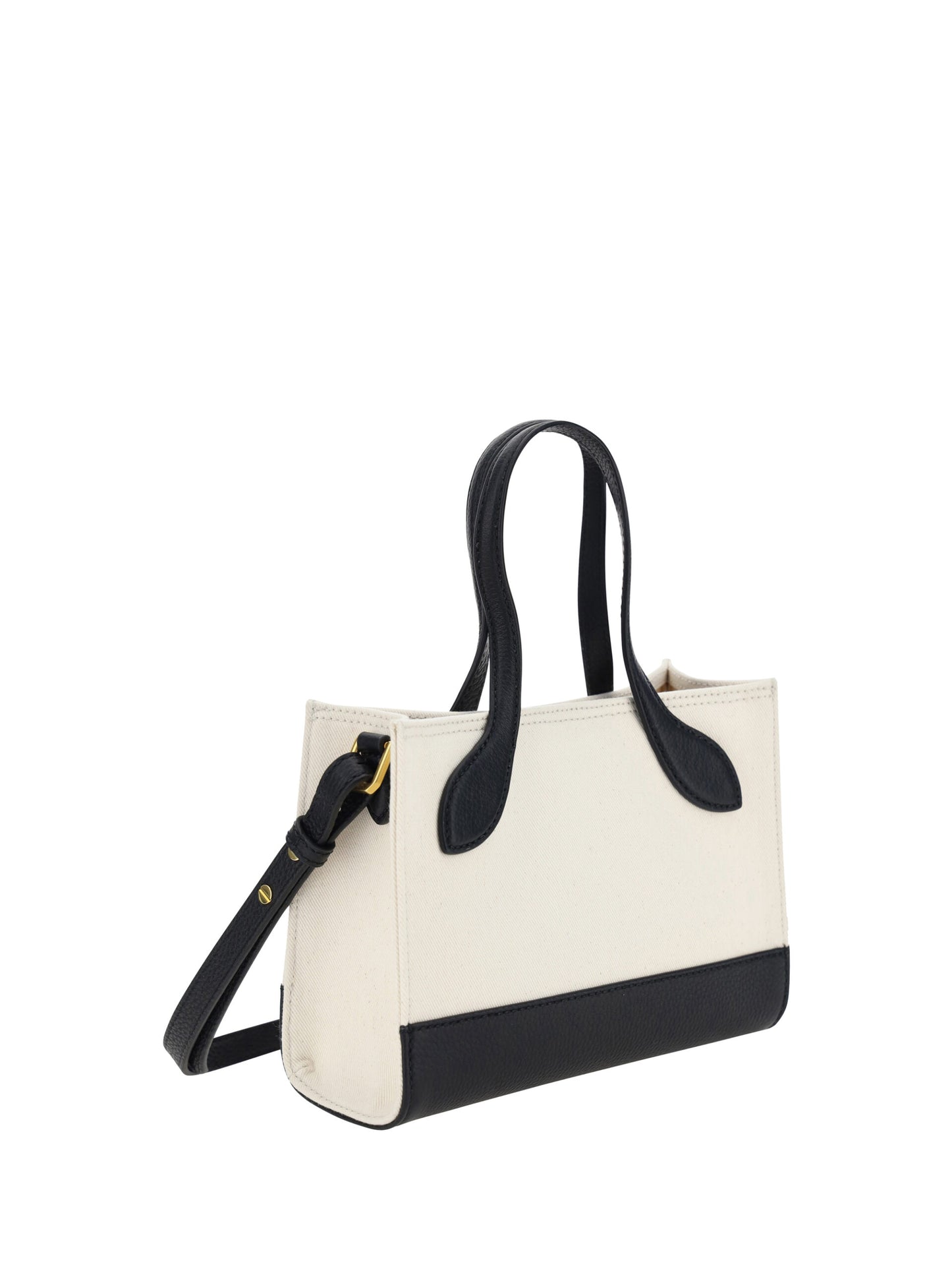 Mini bolso de cuero en blanco y negro