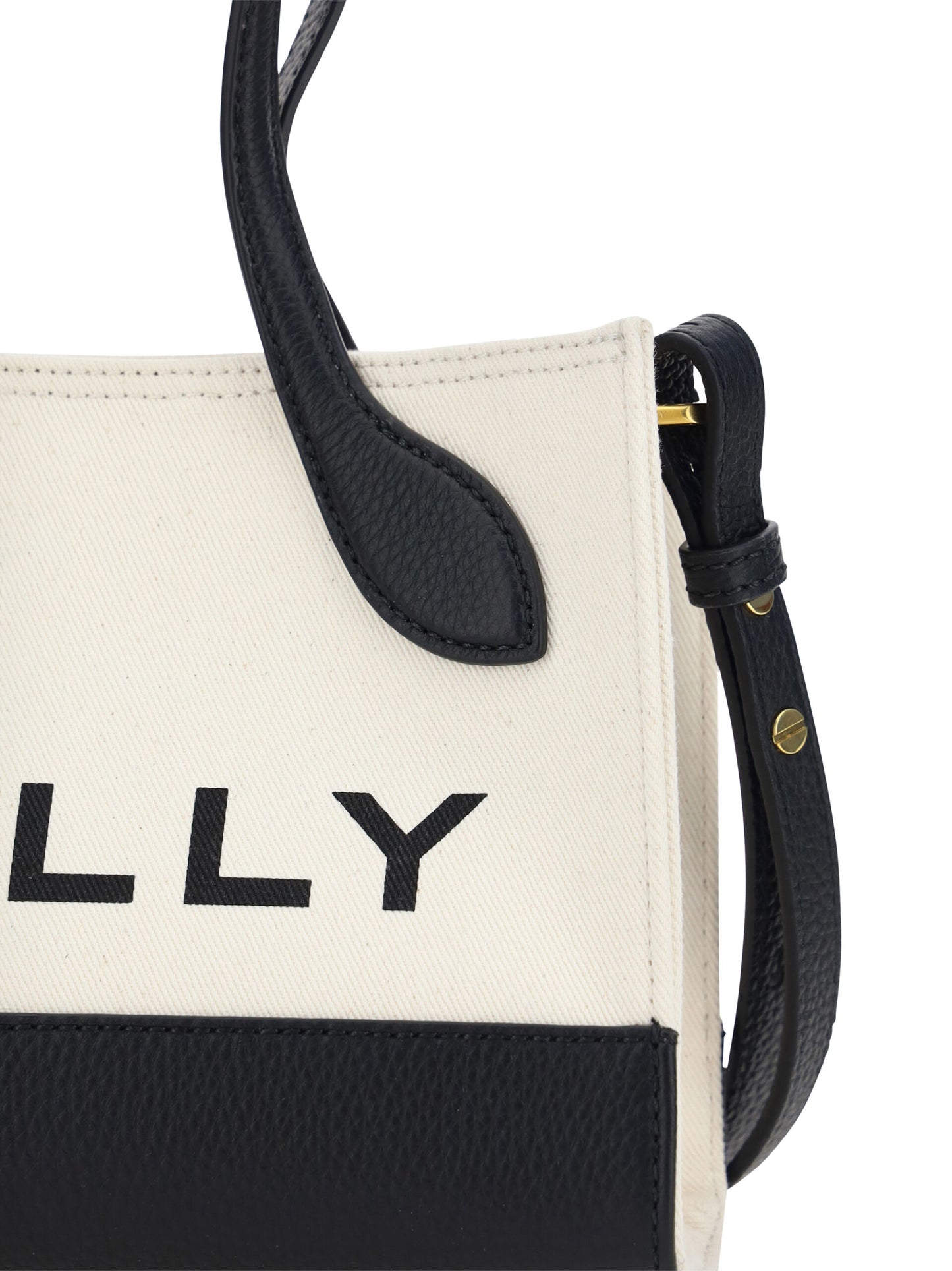 Mini bolso de cuero en blanco y negro