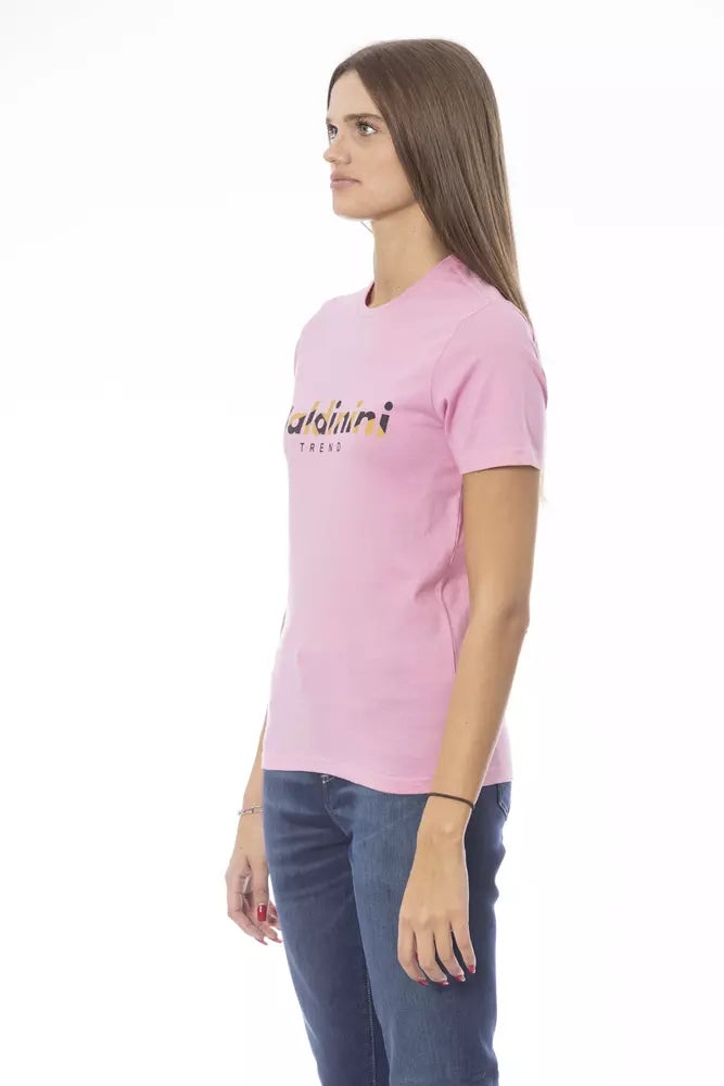 Tops y camiseta de algodón rosa