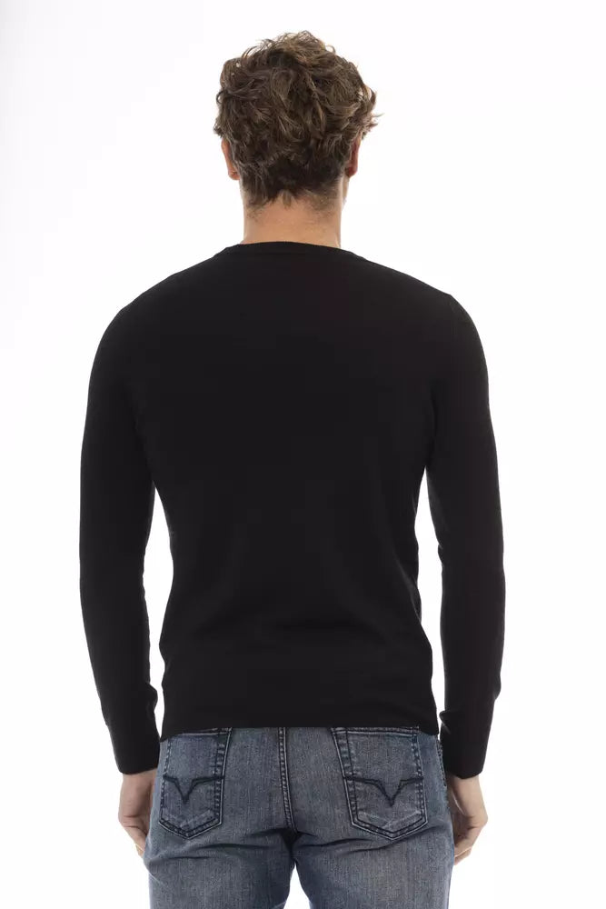 Maglione da uomo in lana nera Baldinini Trend