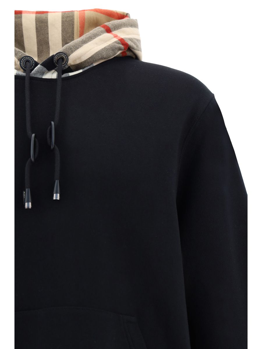 Eleganter, übergroßer Samuel-Hoodie von Burberry in Schwarz