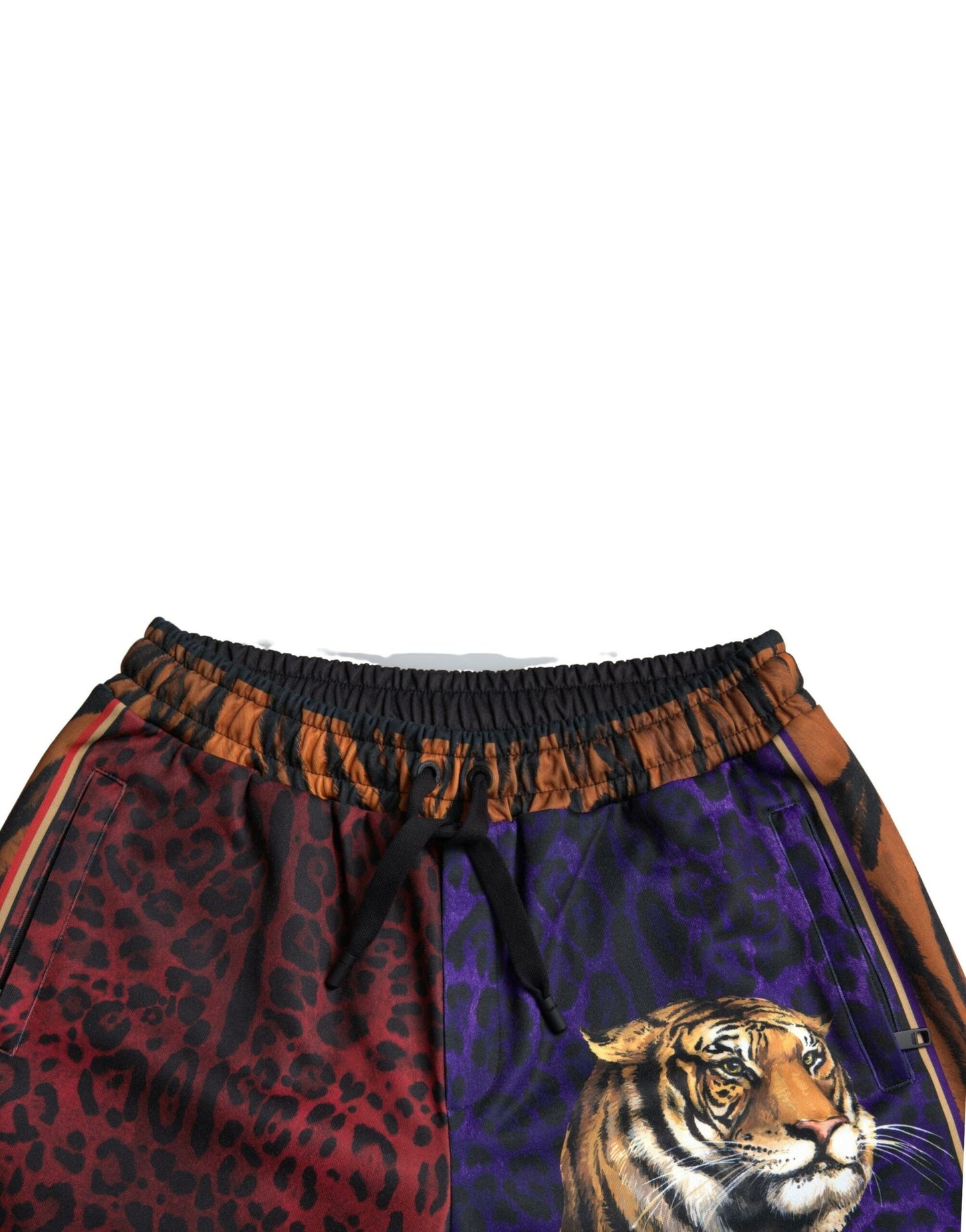 Bermuda da uomo con stampa tigre multicolor