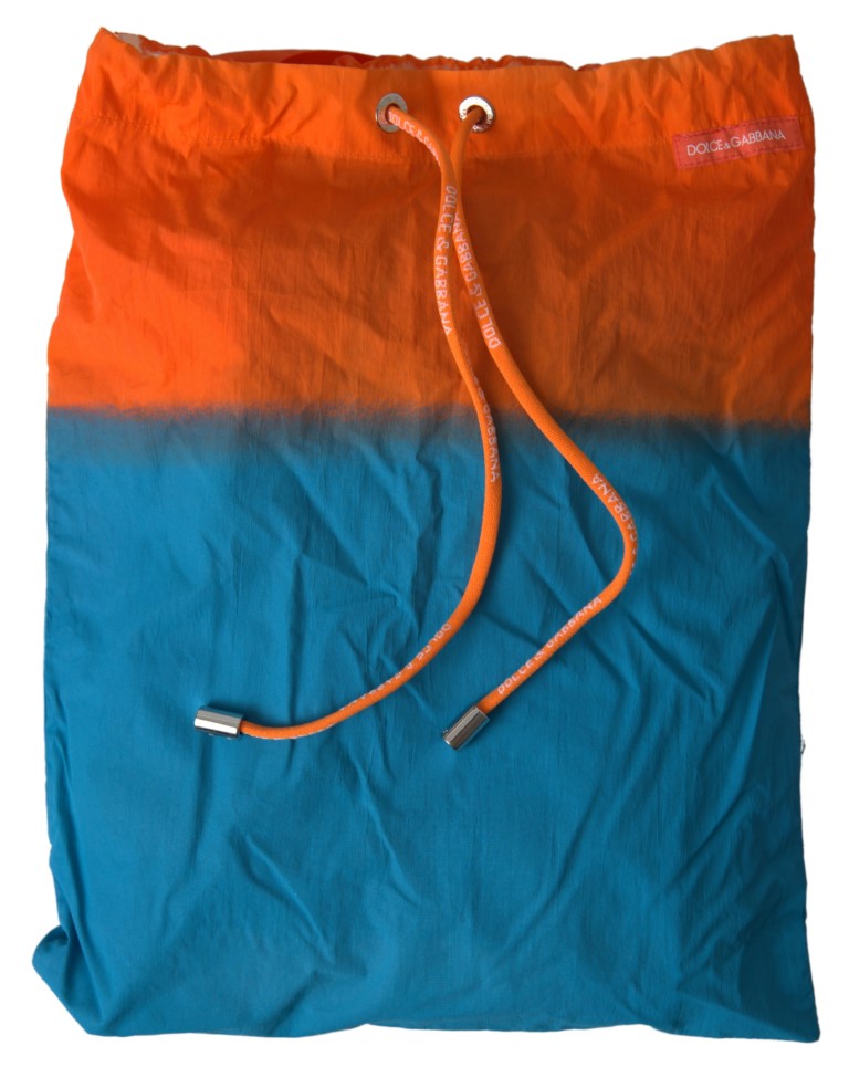 Dolce & Gabbana – Badeshorts mit Farbverlaufseffekt in leuchtendem Orange