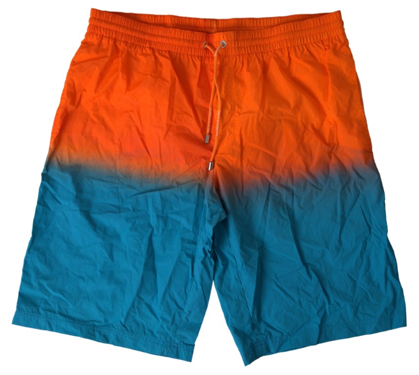 Dolce & Gabbana – Badeshorts mit Farbverlaufseffekt in leuchtendem Orange