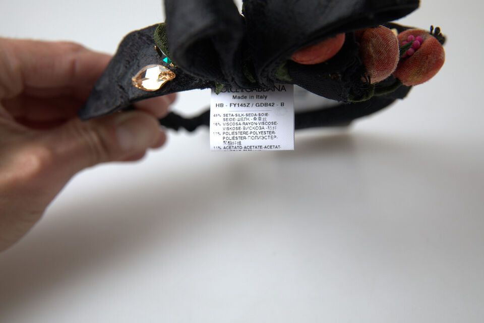 Dolce & Gabbana – Exklusives Stirnband mit mehrfarbigem Kristalldiadem