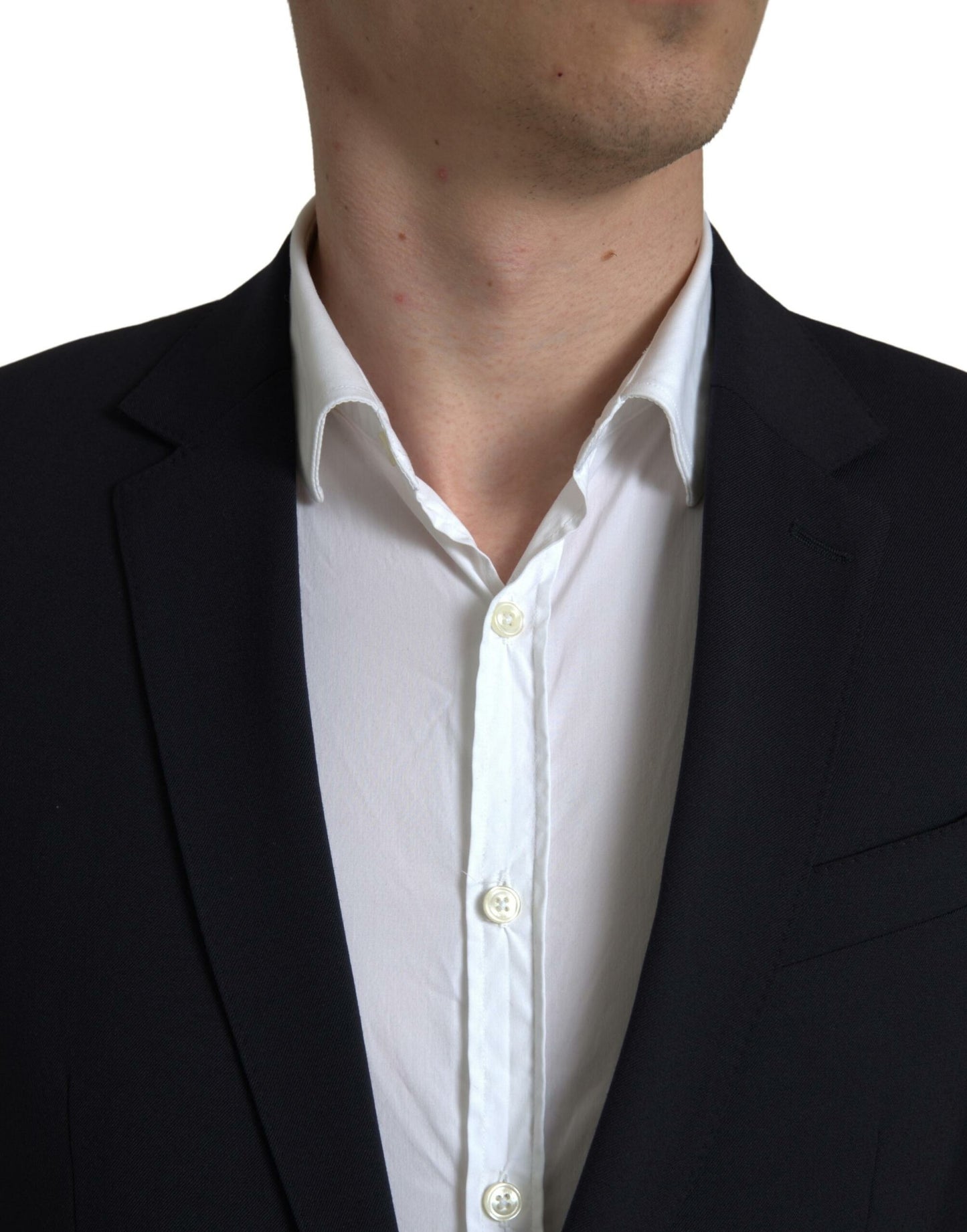 Traje MARTINI azul de 2 piezas con botonadura simple