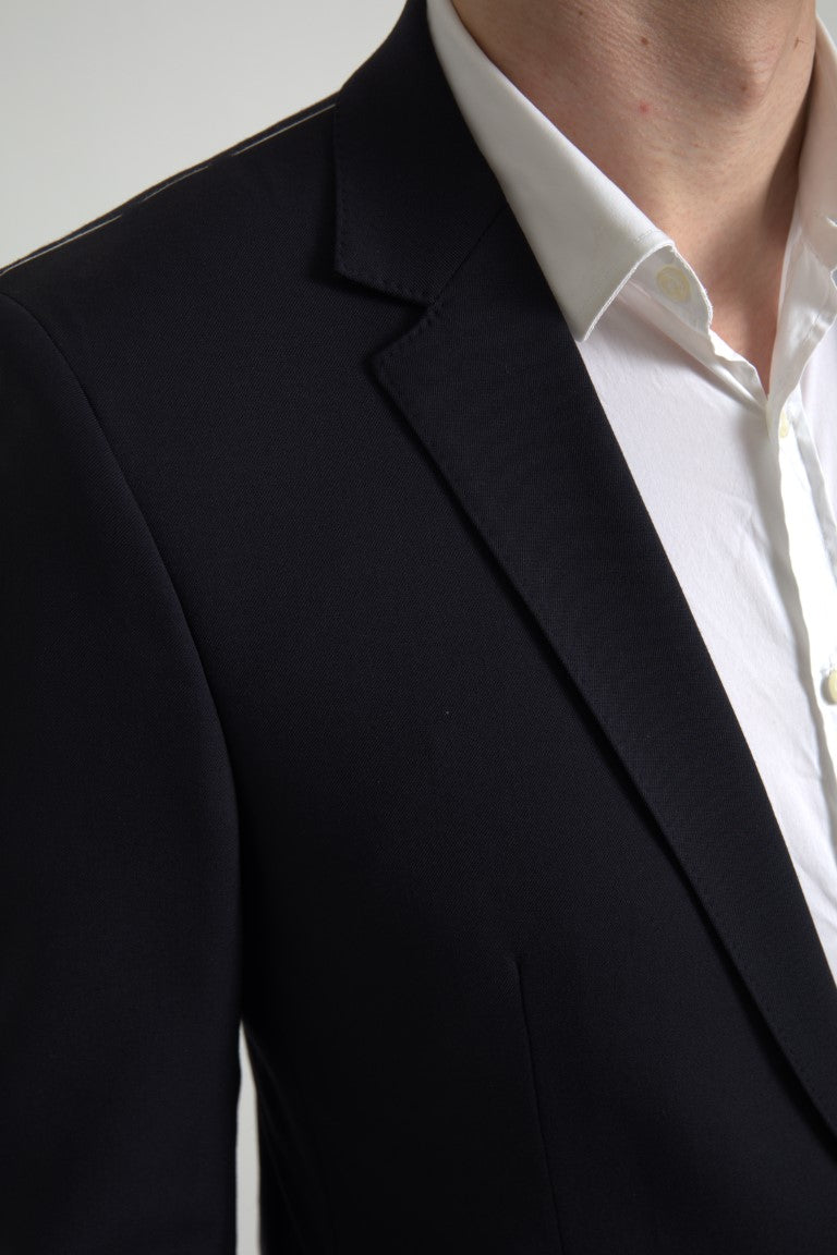Traje MARTINI azul de 2 piezas con botonadura simple