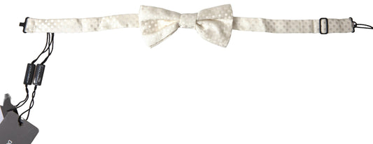 Pajarita Papillon con cuello ajustable y estampado fantasía marfil
