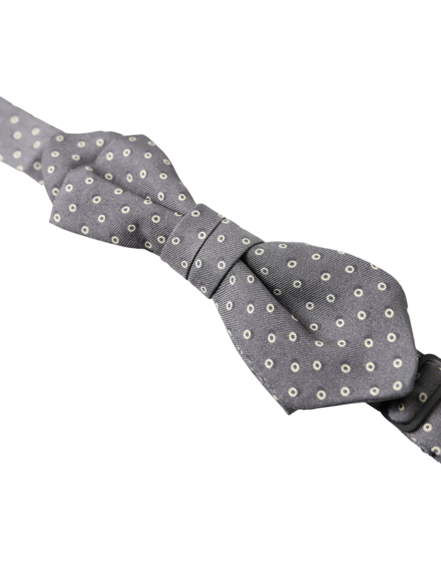 Pajarita Papillon Seda Cuello Regulable Lunares Gris