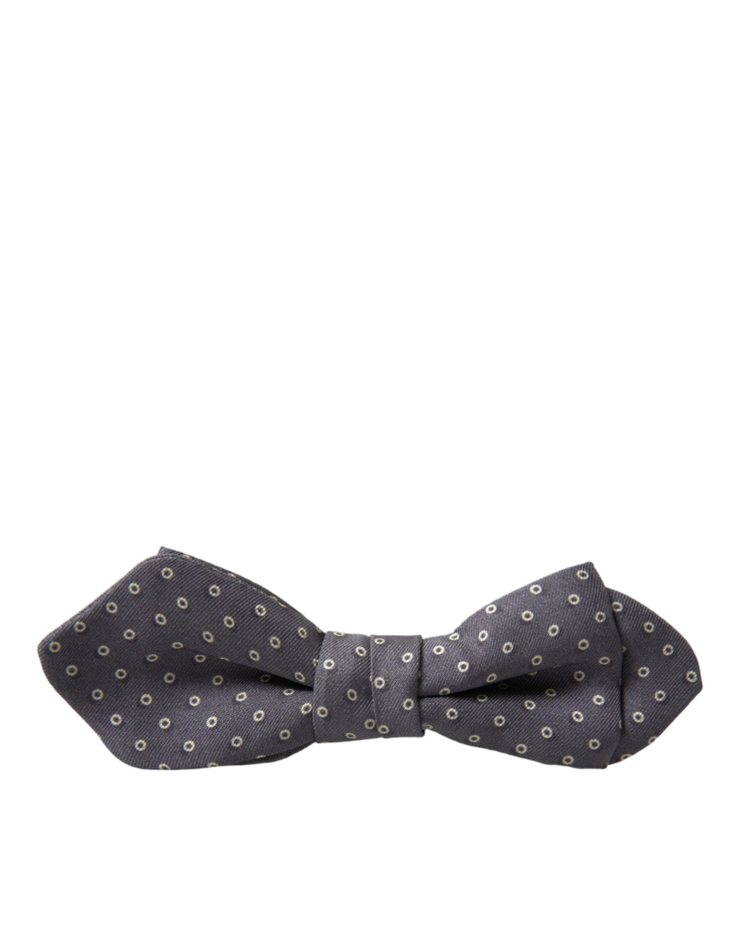 Pajarita Papillon Seda Cuello Regulable Lunares Gris