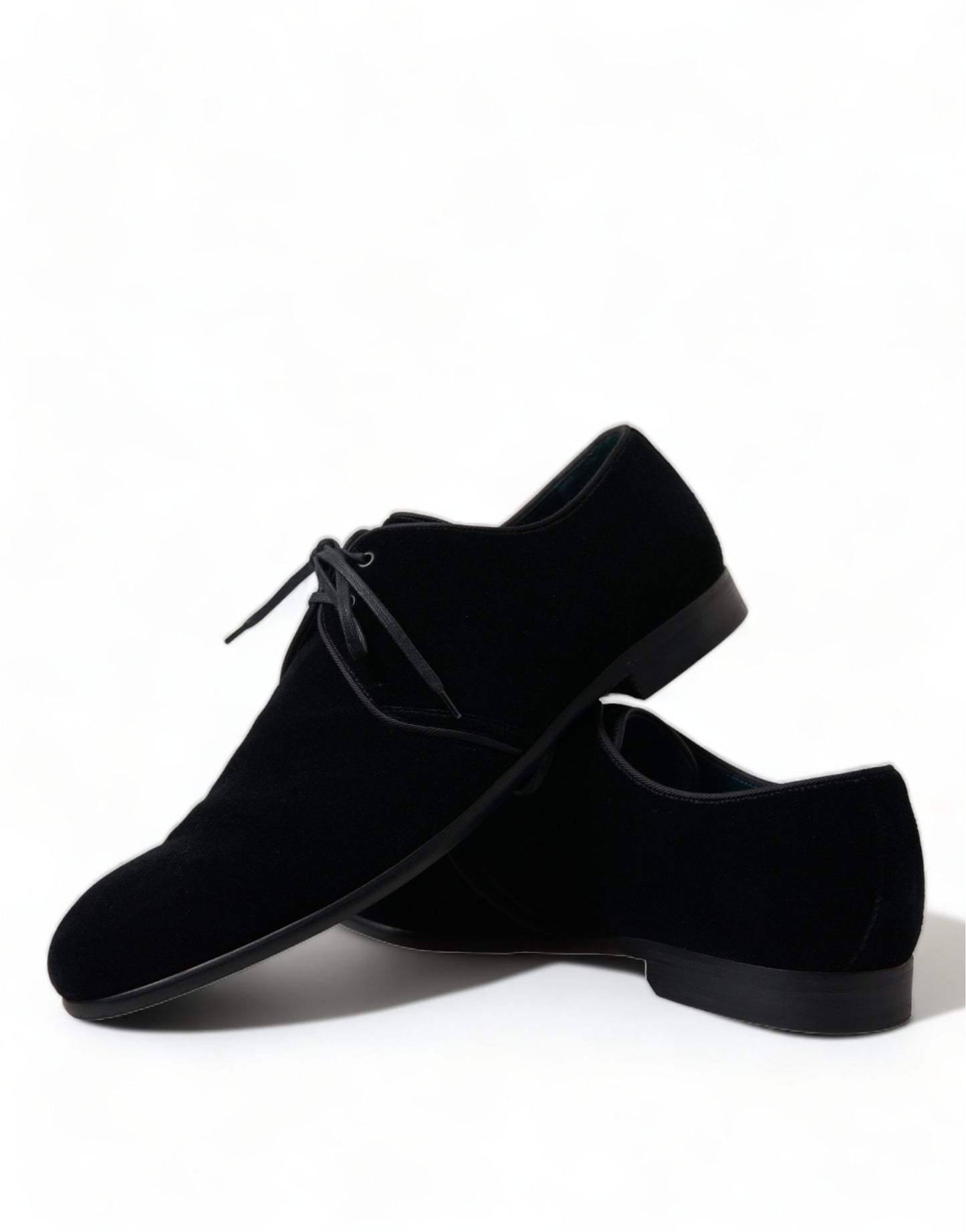Scarpe eleganti derby formali con lacci in velluto nero