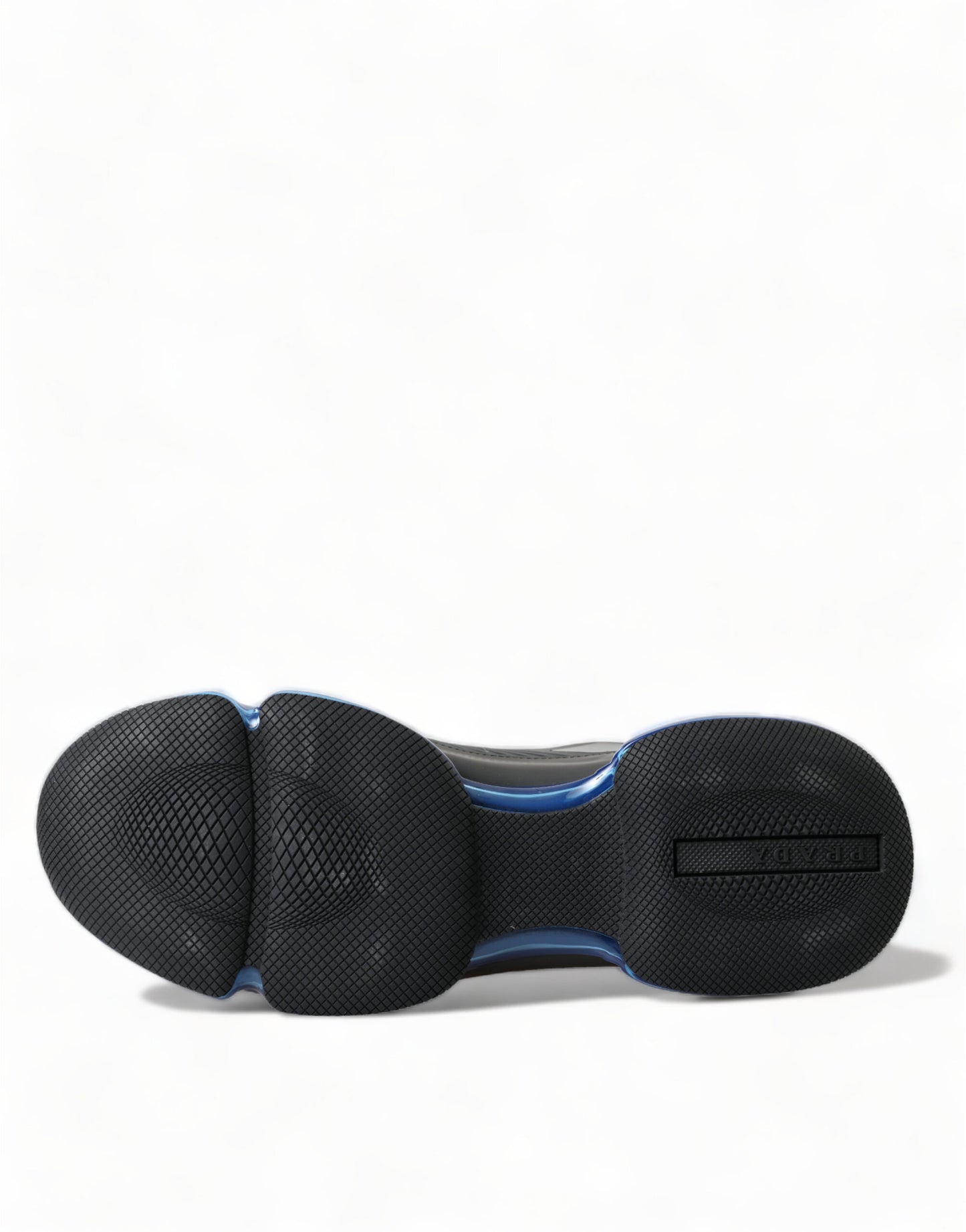 Zapatillas bajas sin cordones de punto de goma azul negro Zapatos