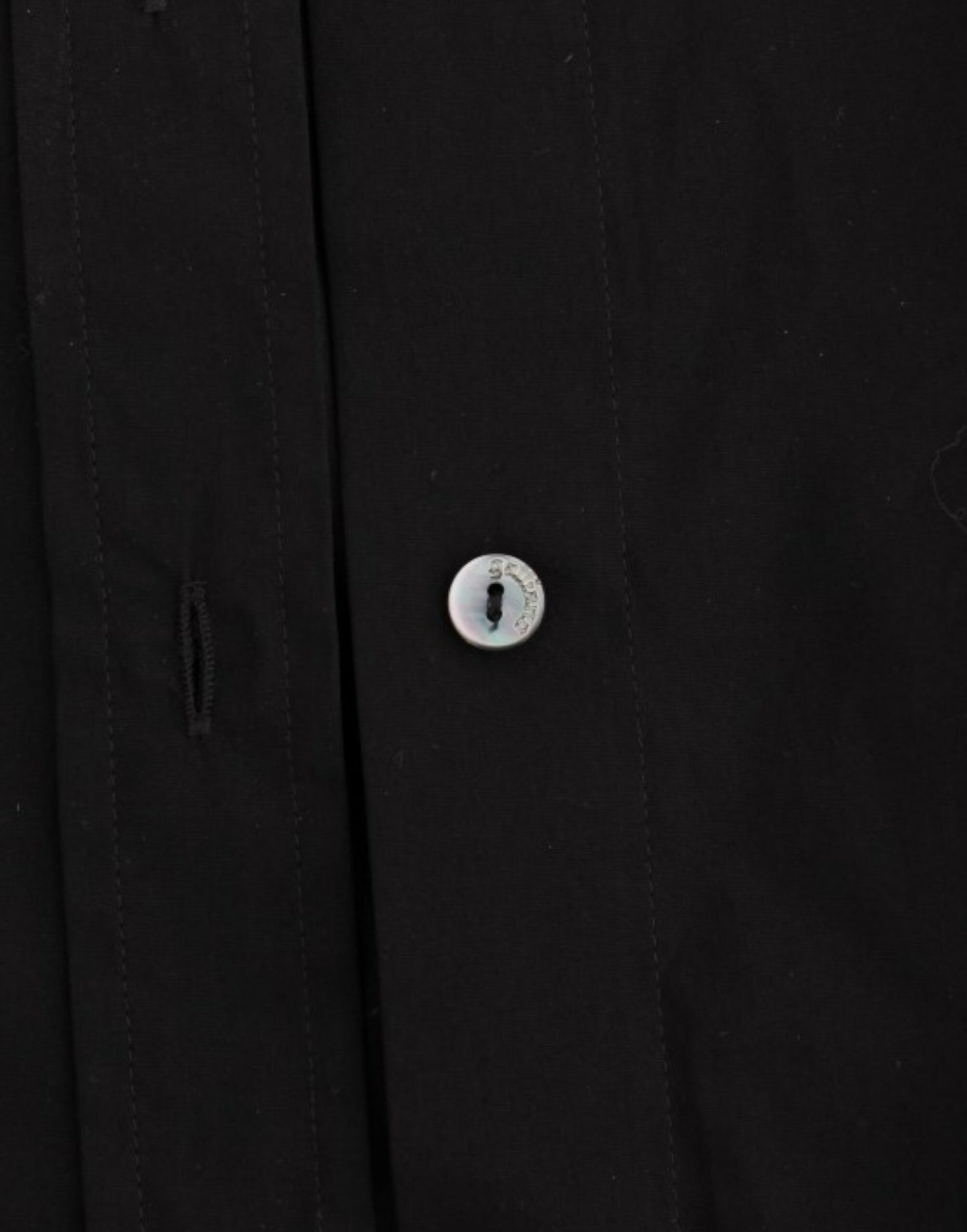 John Galliano Elegante Schwarze Baumwoll Stretch Kurzarmbluse