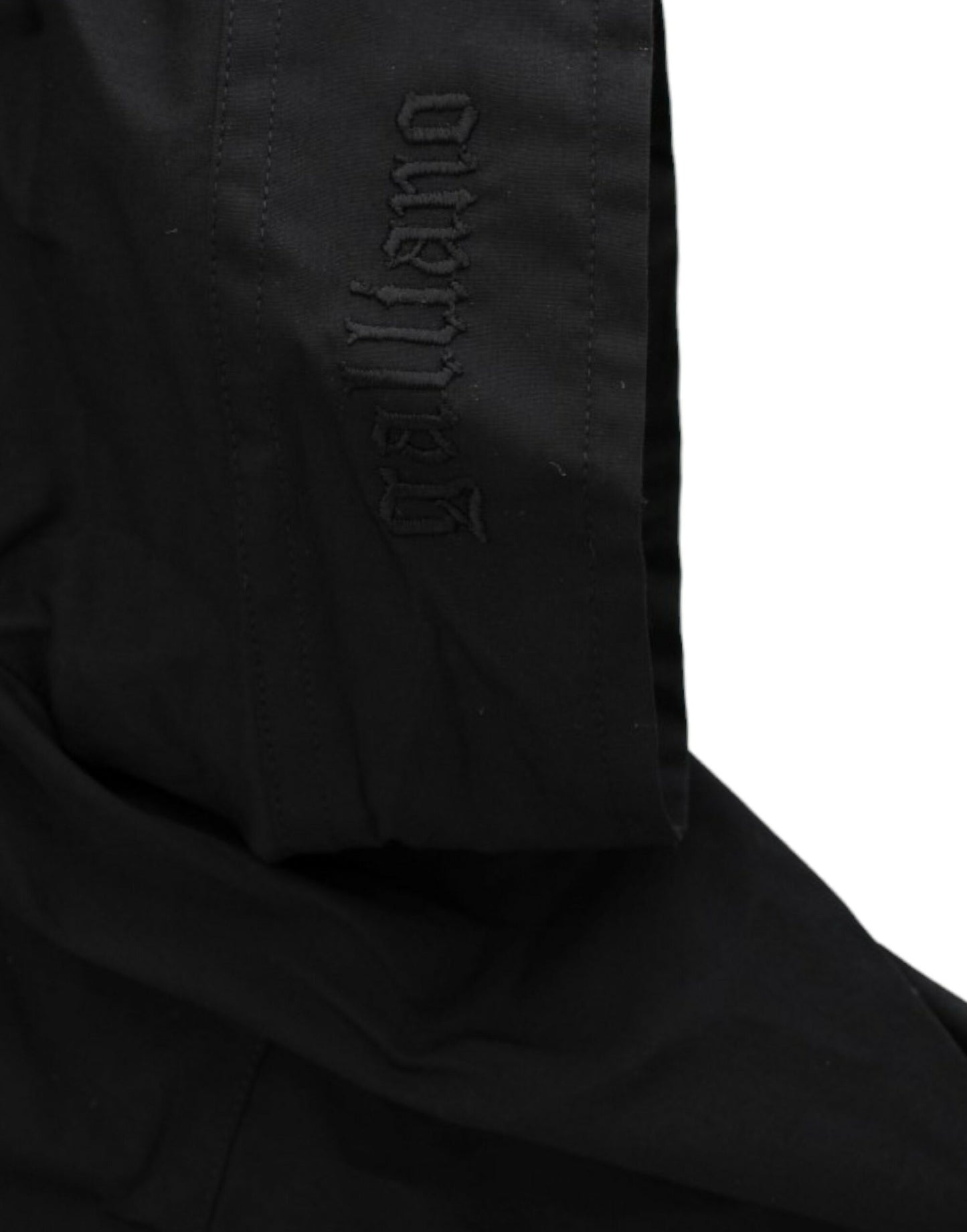 John Galliano Elegante Schwarze Baumwoll Stretch Kurzarmbluse