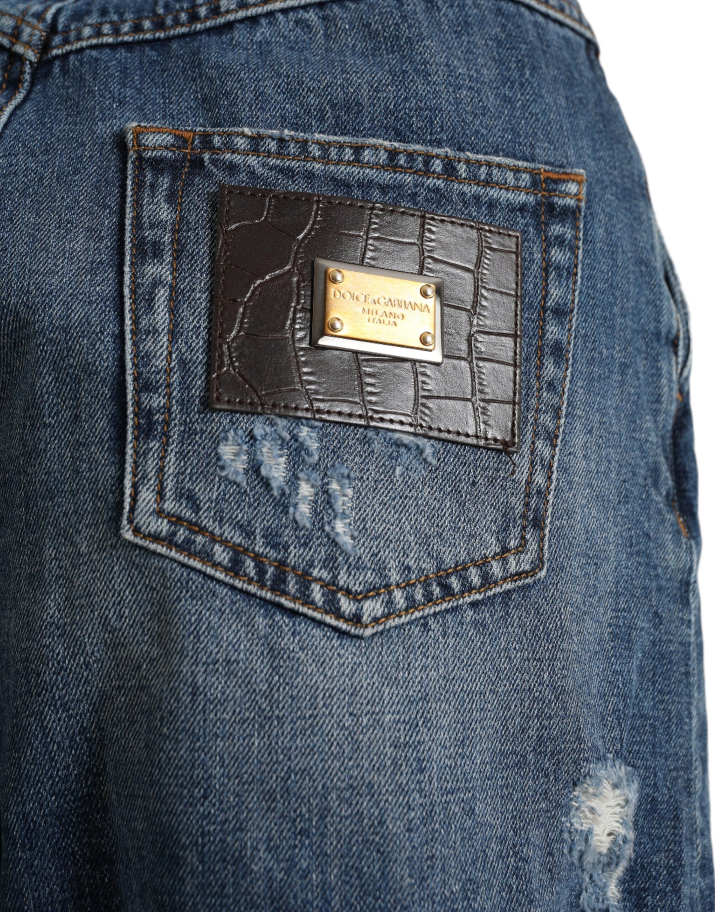 Pantalones cortos de mezclilla de cintura alta de algodón azul