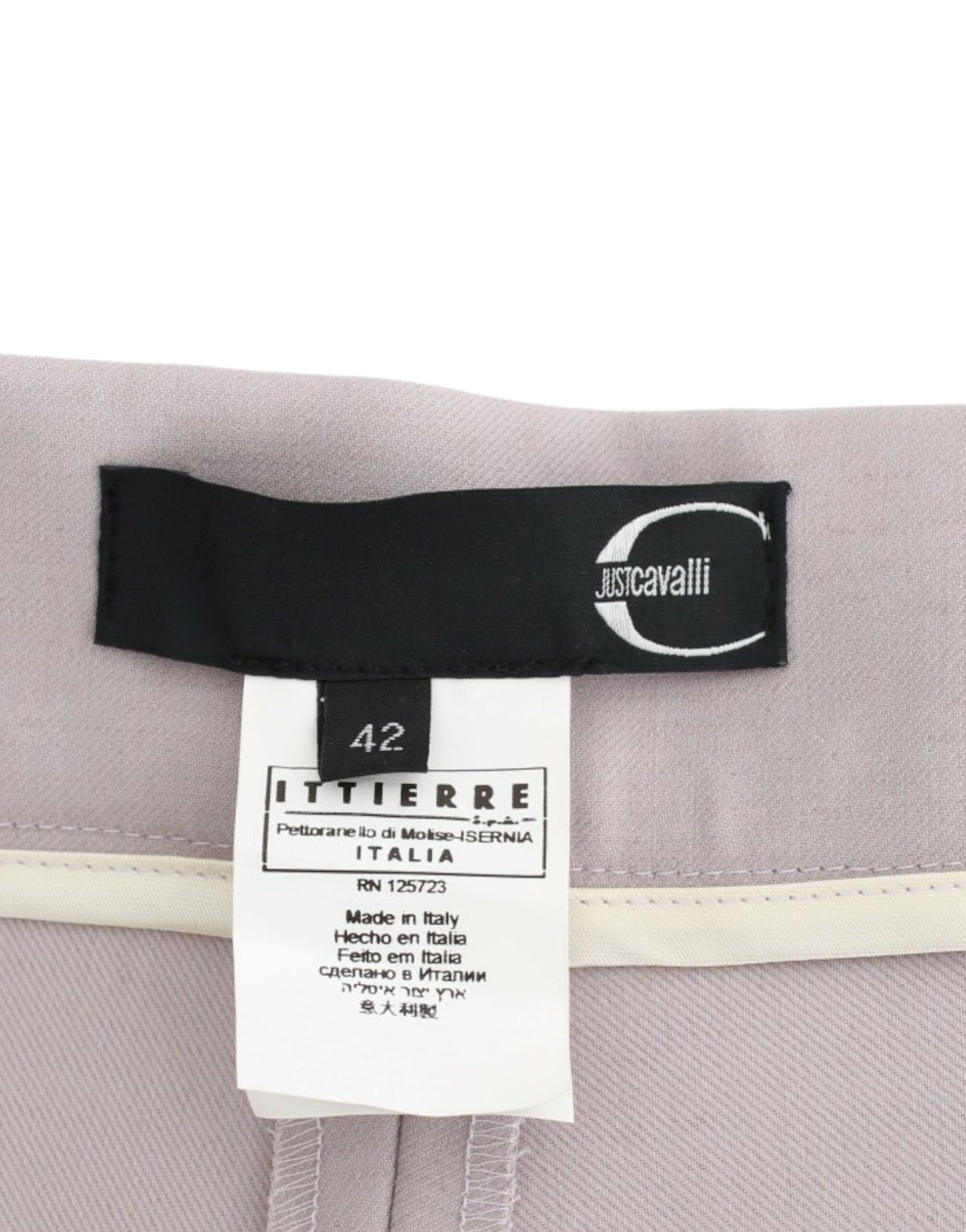 Pantaloni grigi a vita alta