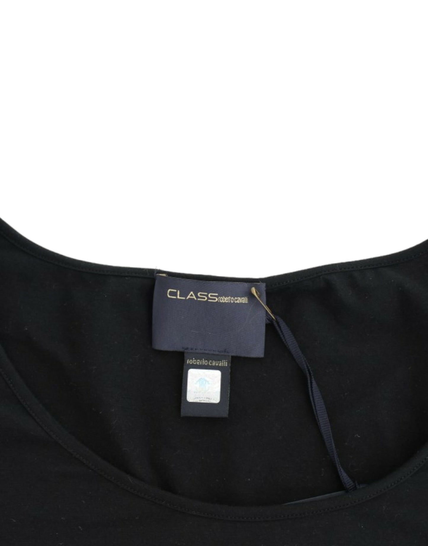 Cavalli Elegantes Kurzarm Schwarz Oberteil
