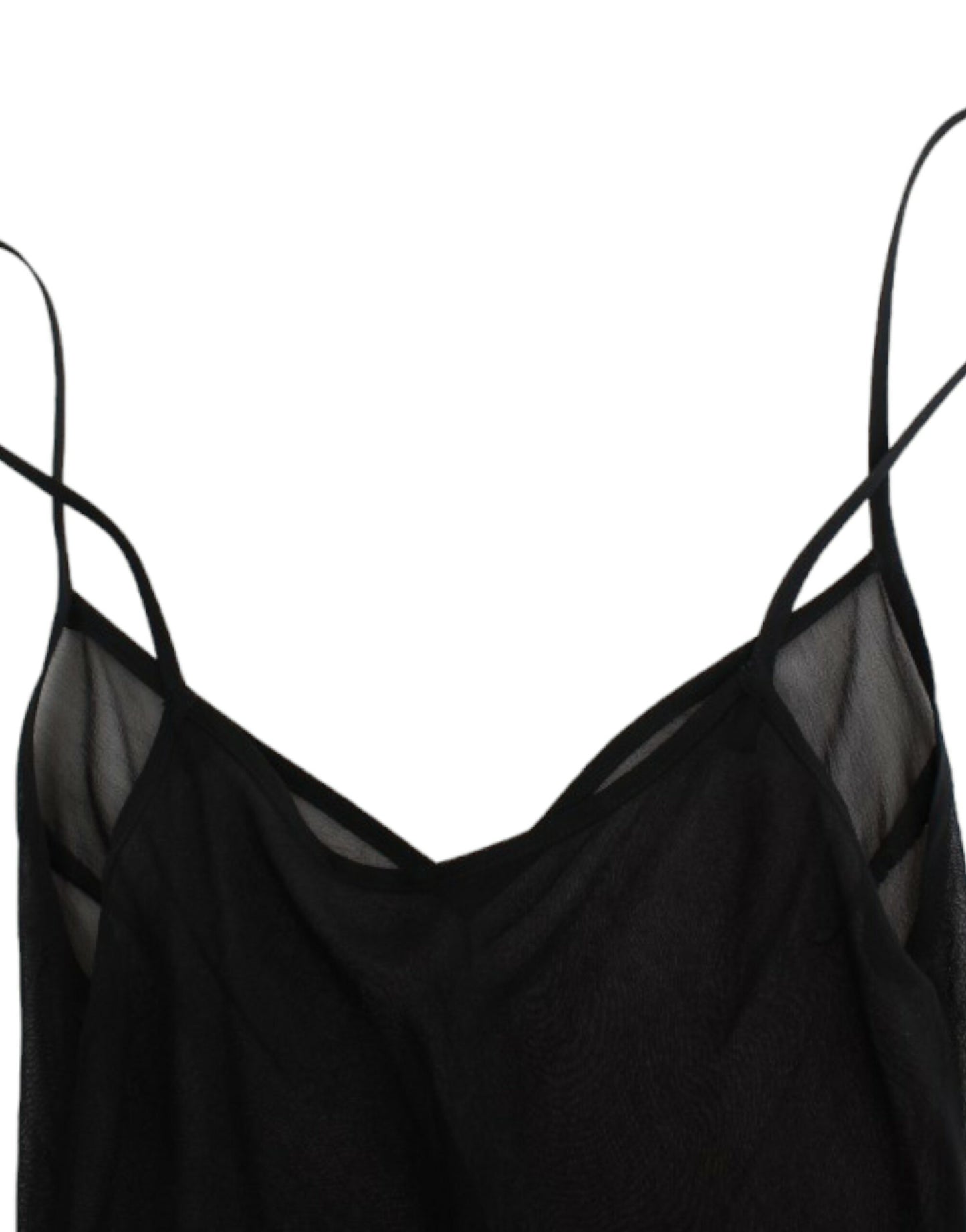 Cavalli Elegantes Transparentes Schwarzes Seidenblousonkleid