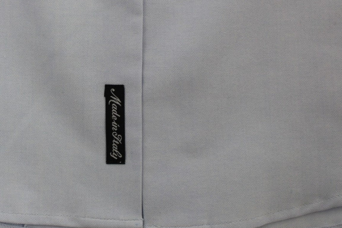 Cavalli Elegante Hellblaue Italienische Baumwollhemd