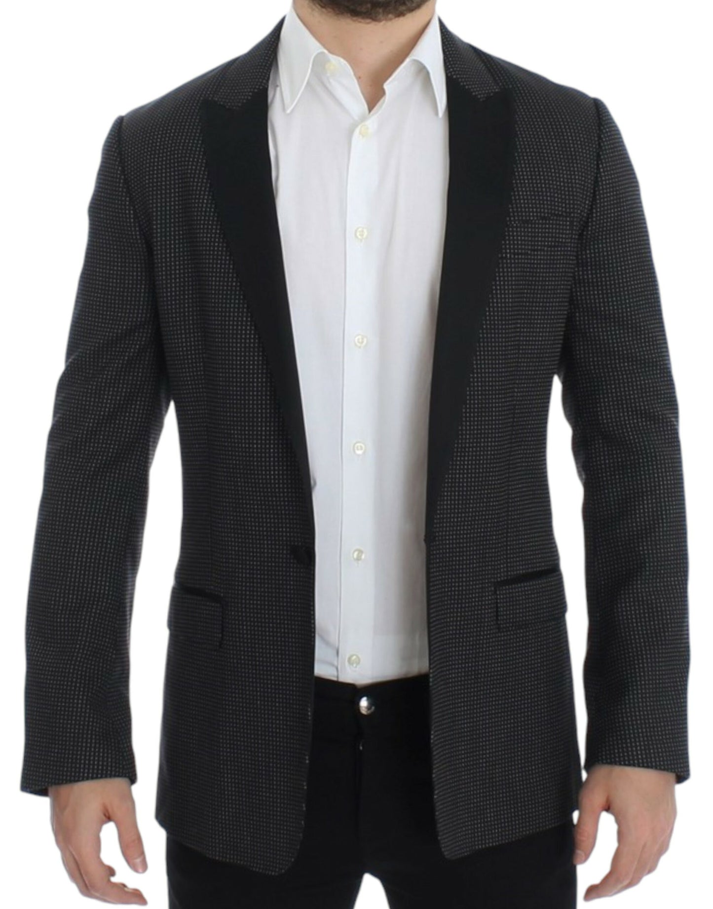 Blazer MARTINI slim de lana negra