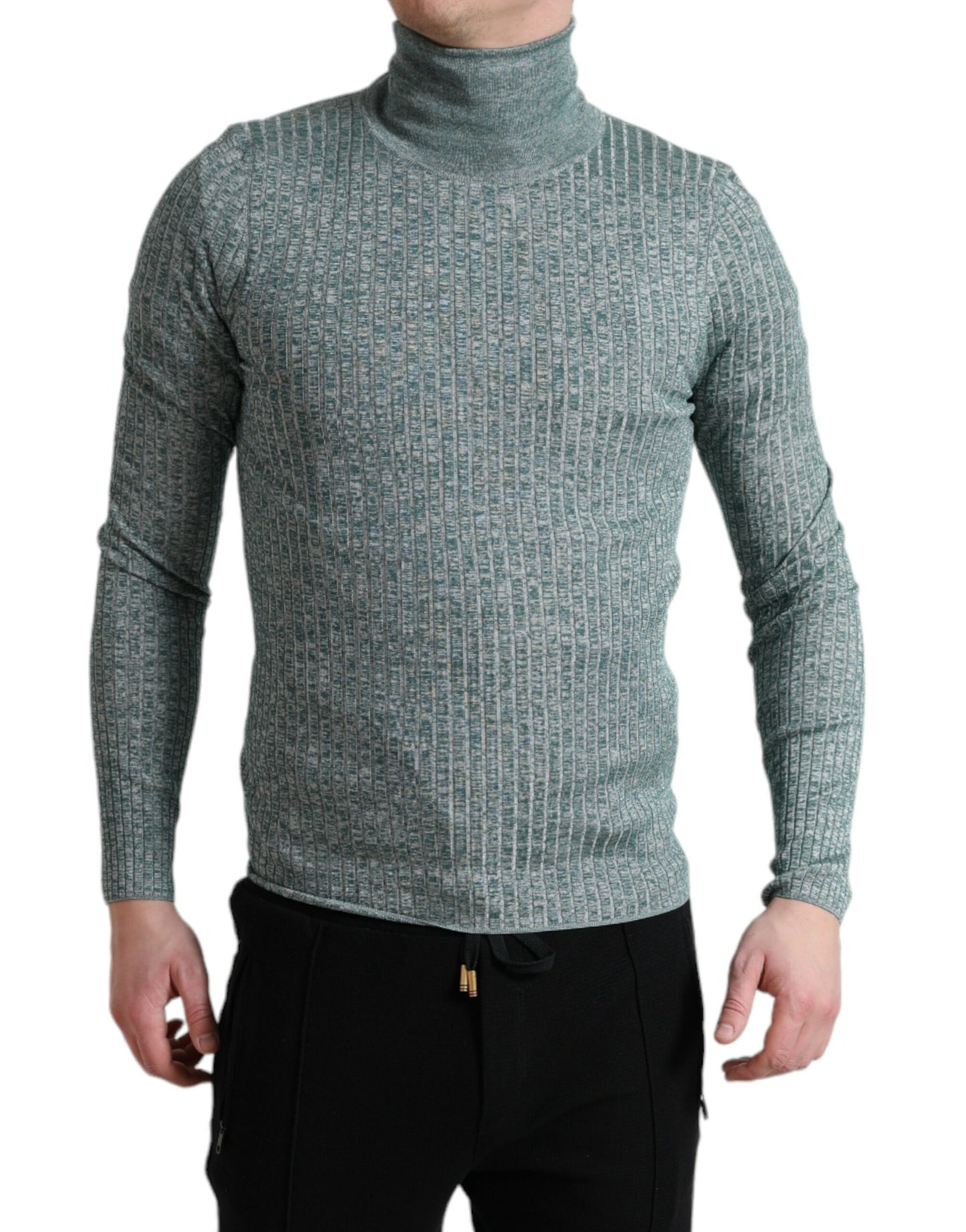 Eleganter grüner Rollkragenpullover von Dolce & Gabbana