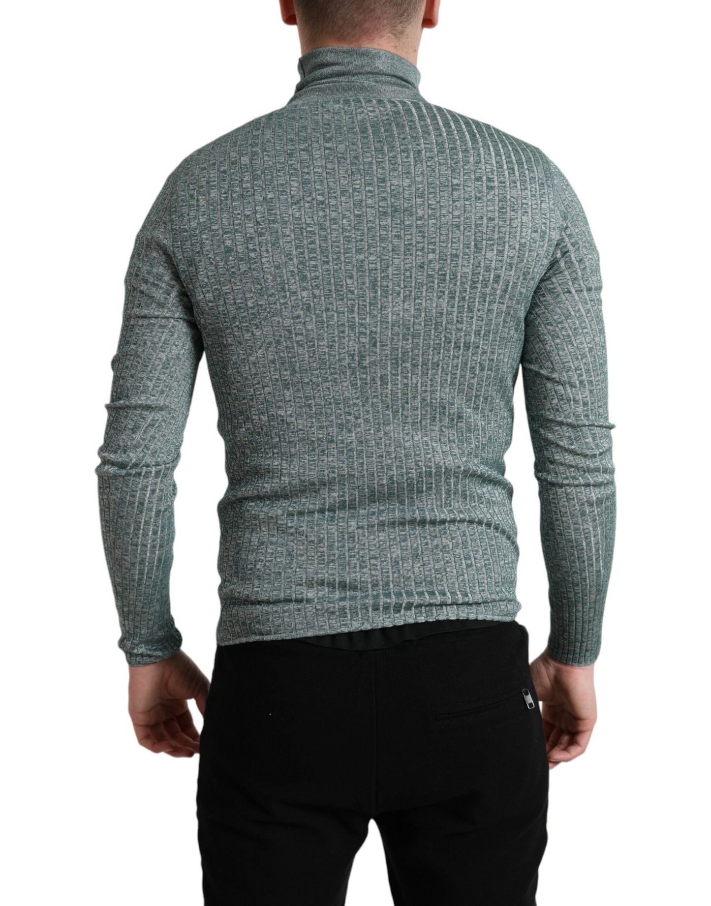 Eleganter grüner Rollkragenpullover von Dolce & Gabbana
