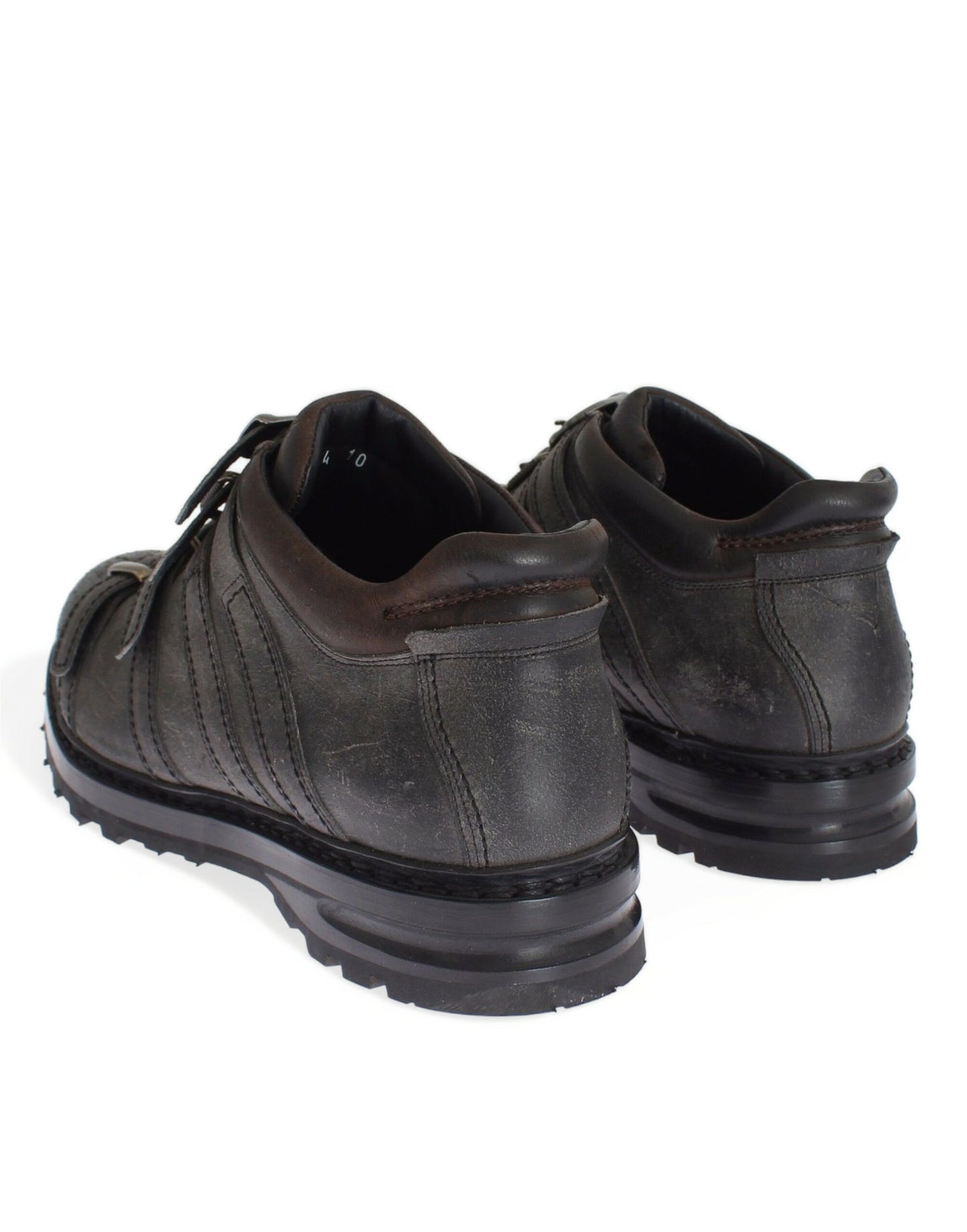 Bottines élégantes en cuir gris Dolce & Gabbana