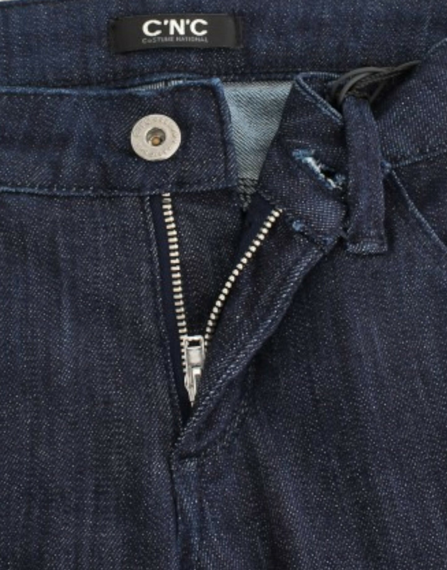 Jeans blu a gamba attillata