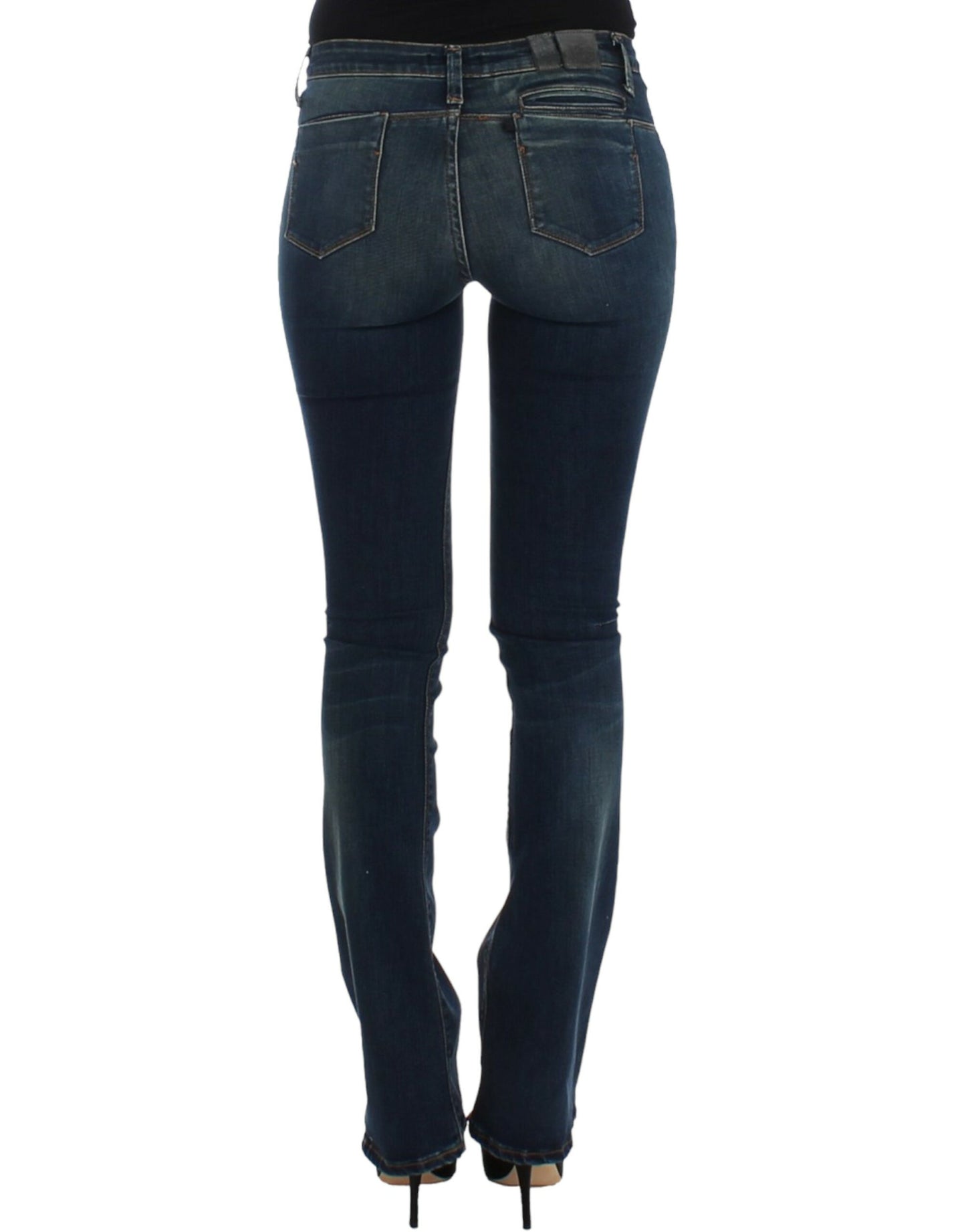 Jeans blu a gamba dritta