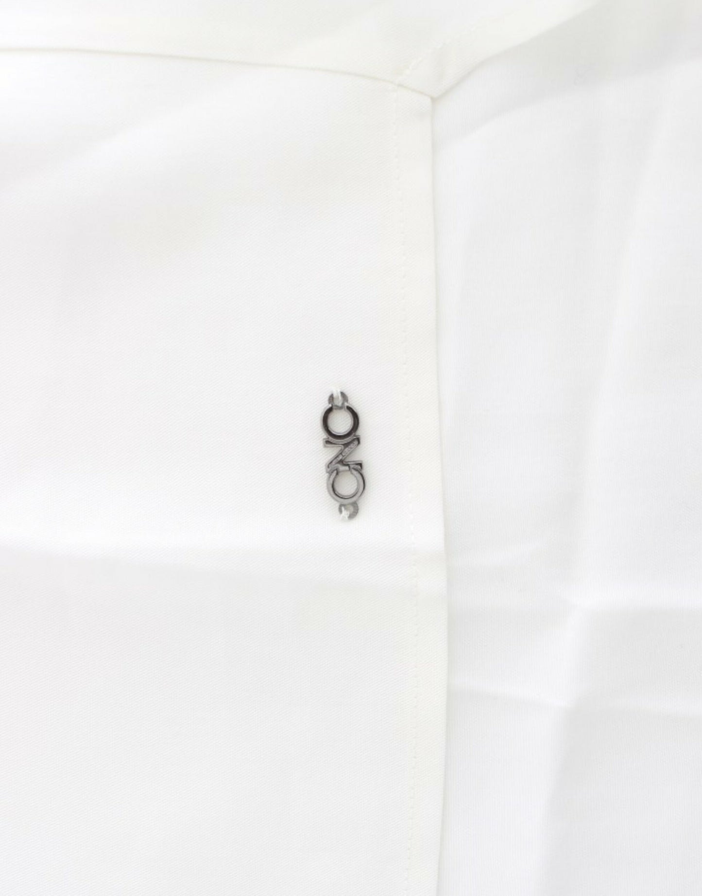 Costume National Elegantes Monochromes Ärmelloses Top mit Goldakzenten