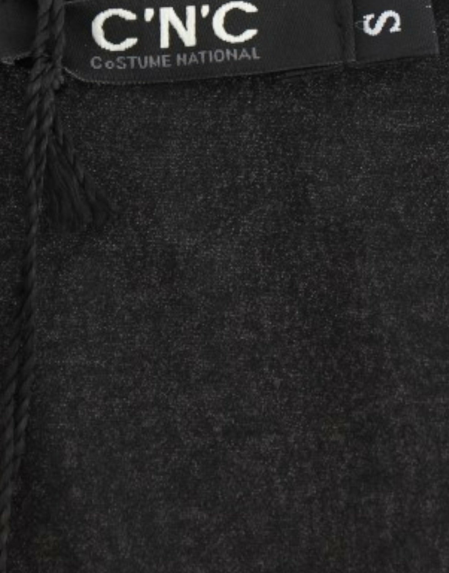 Costume National Elegantes Monochromes Ärmelloses Top mit Goldakzenten