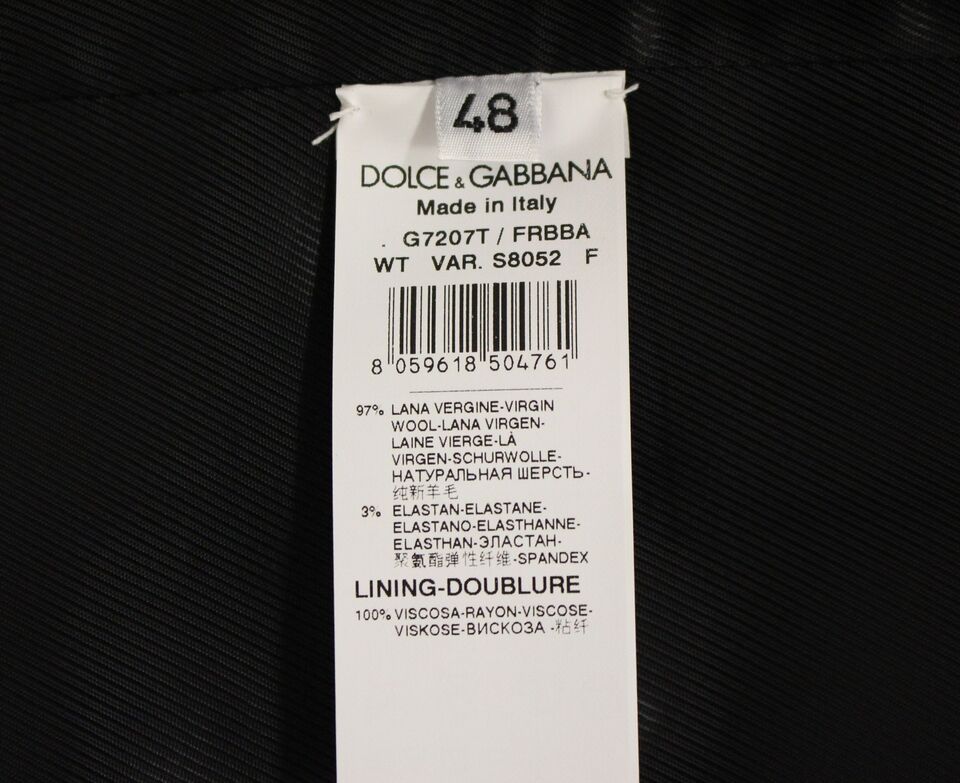 Dolce & Gabbana Eleganter Grauer Gestreifter Kleidungsweste