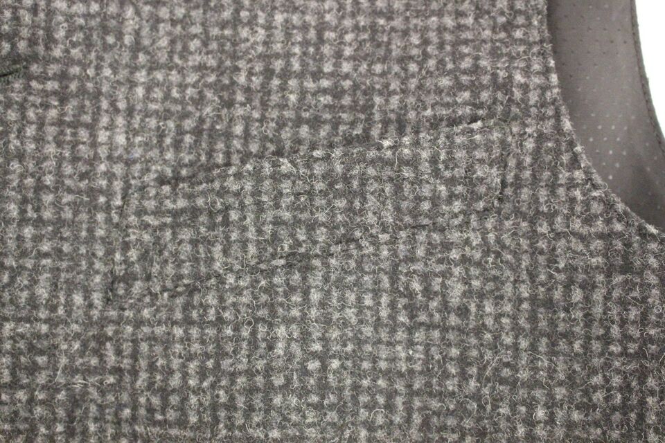 Chaleco de mezcla de lana gris Gilet Weste