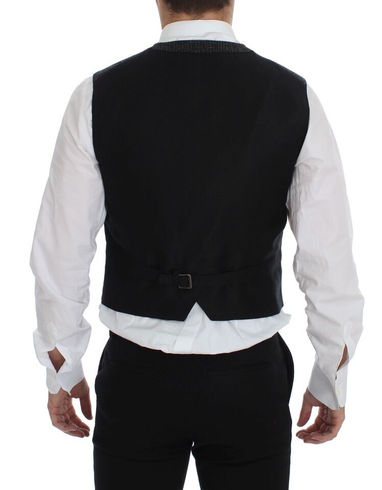 Chaleco de mezcla de lana gris Gilet Weste