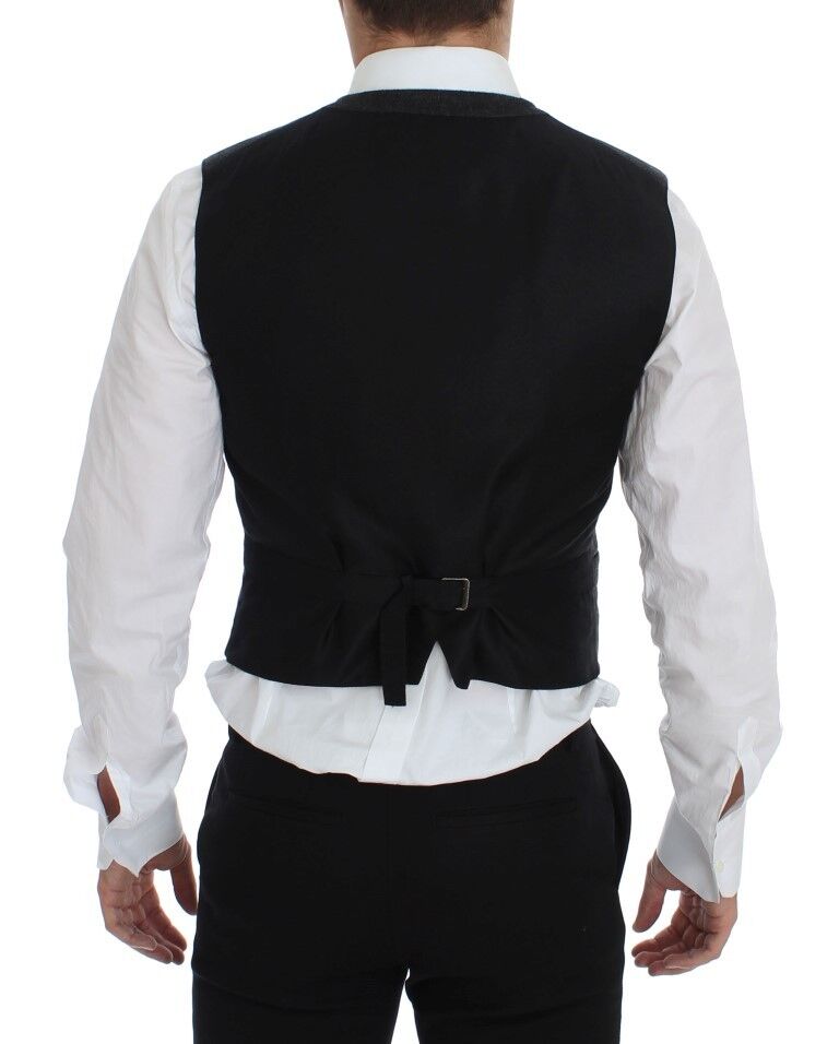 Chaleco de mezcla de lana gris Gilet Weste