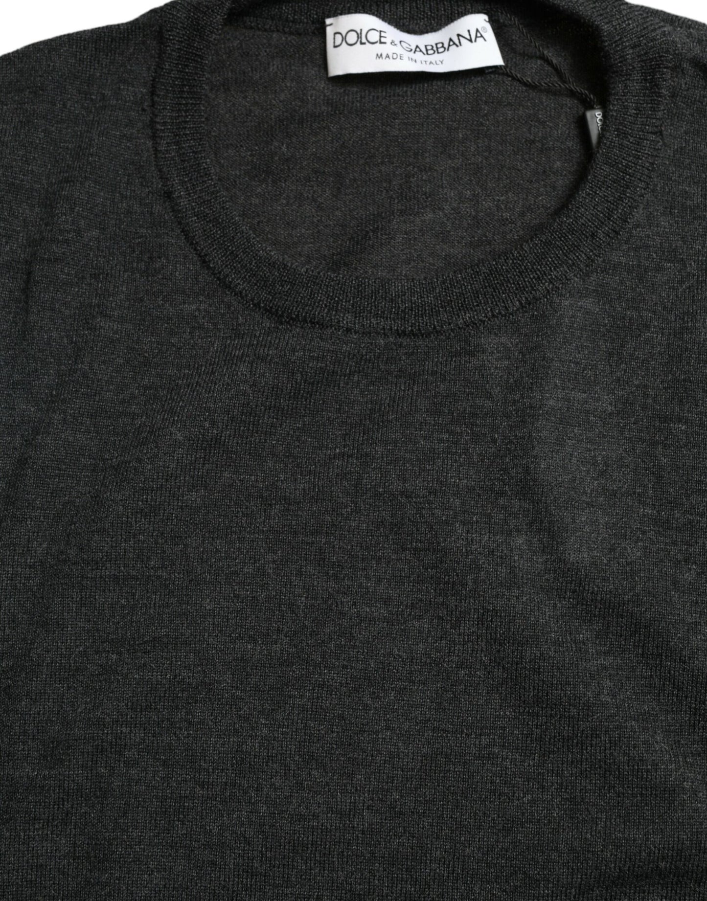 Dolce & Gabbana Eleganter grauer Wollpullover