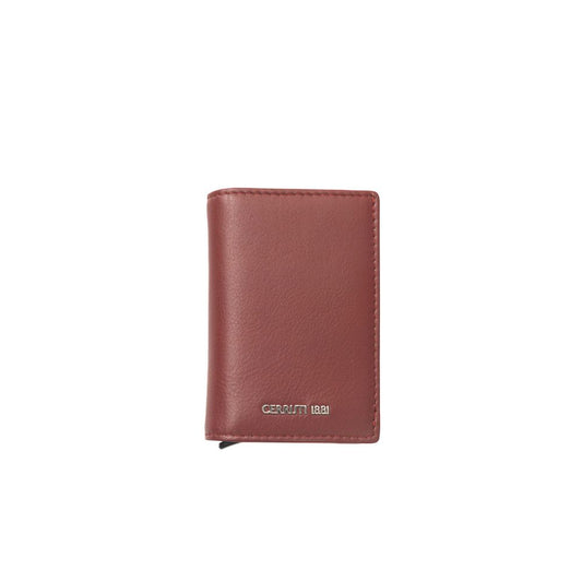 Cartera de piel de becerro roja
