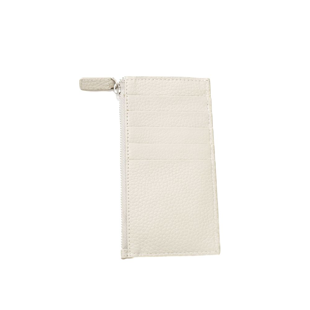 Portefeuille pour hommes en cuir blanc Cerruti 1881
