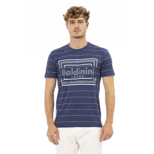 Baldinini Trend Blu Cotone Maglietta Uomo
