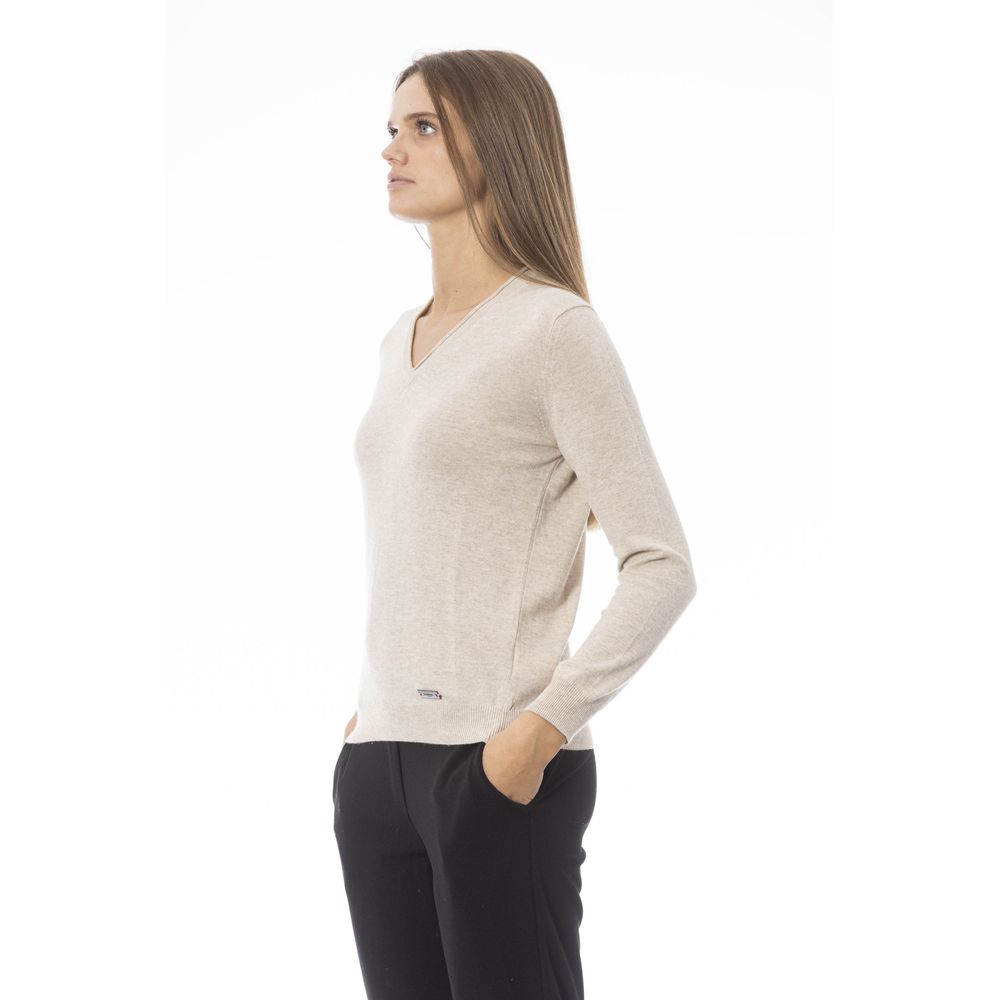 Maglione da donna in cashmere beige Baldinini Trend