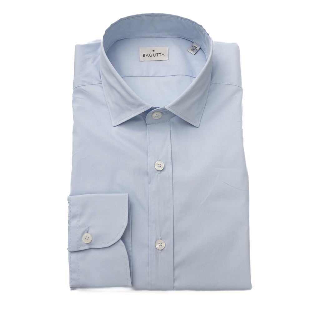 Camisa de algodón celeste